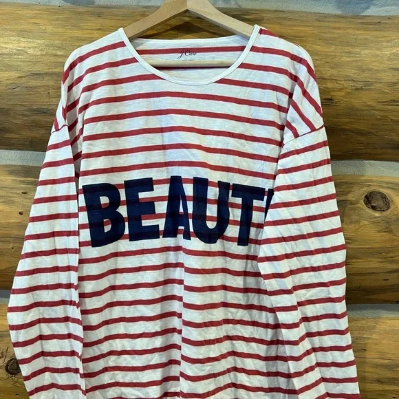 J. Crew BEAUTÉ Lightweight Relaxed Fit Long Sleeve - Picture 3 of 5